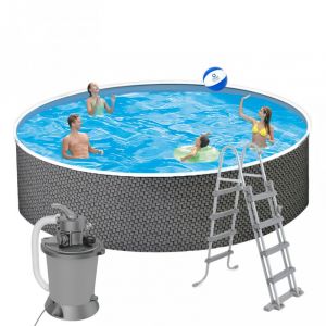 Piscina Azuro Rattan Ø 500x120cm - set completo