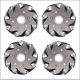 Juego de Ruedas de Aluminio Mecanum de 100 mm (2x Izquierda, 2x Derecha) - 14162