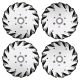 Juego de Ruedas Mecanum de Aluminio de 152mm (2x a la izquierda, 2x a la derecha) - 14165