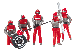 Set de figuras, mecánicos, Carrera Crew (rojo/plata) - 20021131